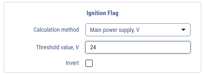 Ignition flag Main power supply 