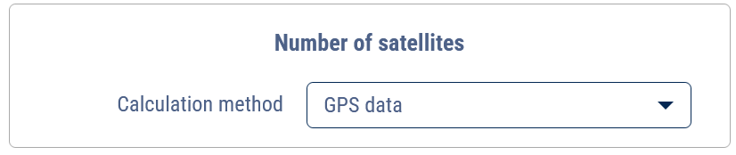 Number of satellites 