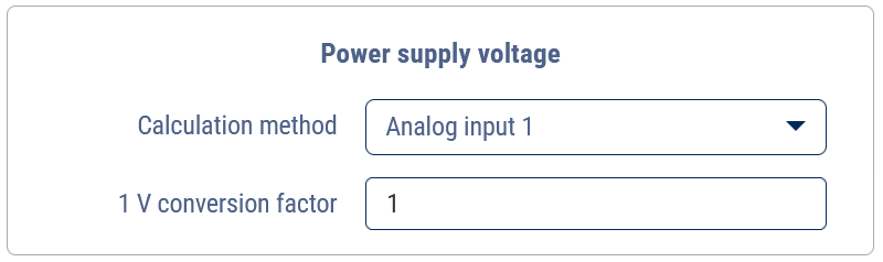 Power supply voltage analog flag 