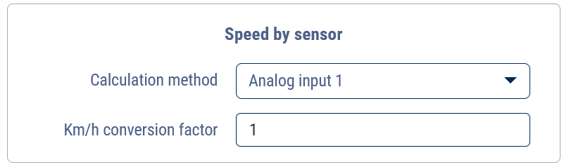 |Speed by analog sensor flag  