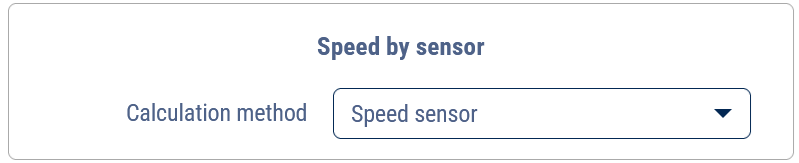 Speed by sensor flag 
