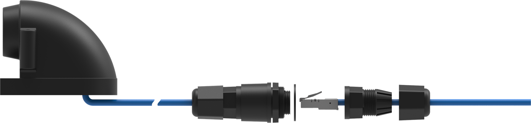 Connector on the part of videocamera 